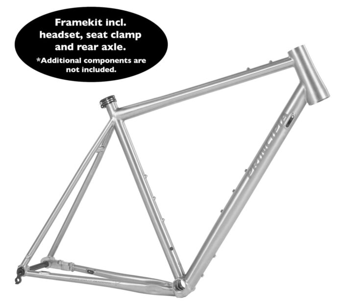 Principia Gravel 22TiTAN rå titanium FRAMEKIT