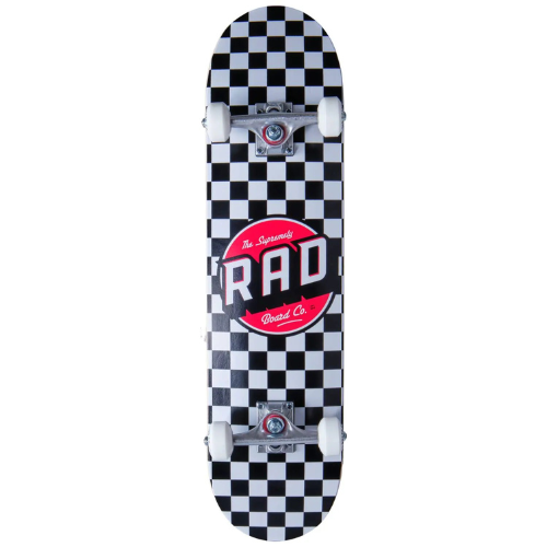 RAD Checkers Complete Skateboard (7.5" - Black)