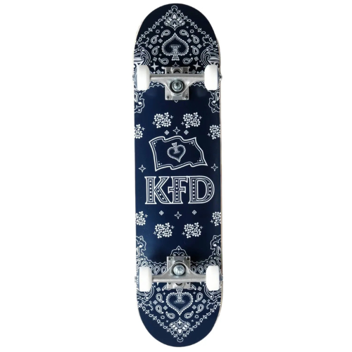 KFD Bandana Complete Skateboard (7.75" - Navy)
