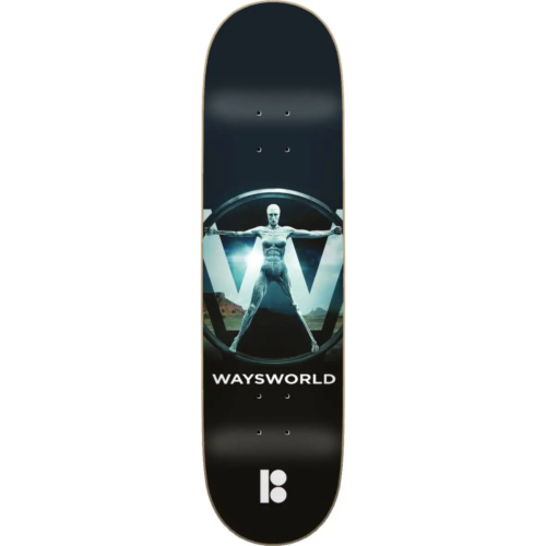 Plan B Way Waysworld Skateboard Deck (8.25" - Black - Waysworld)