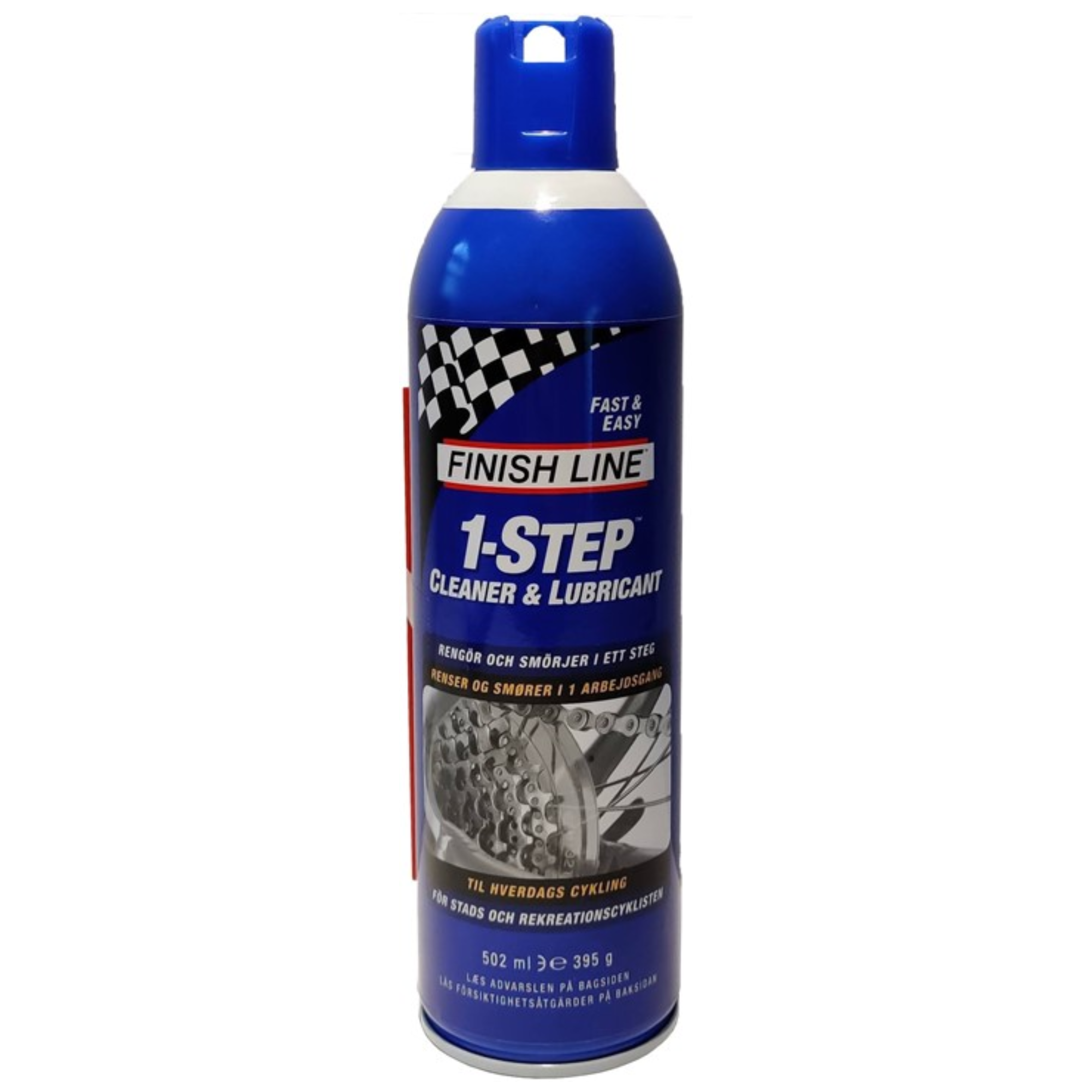 Finish Line 1-Step (renser og smører) 500ml (17oz) spray aerosol blå